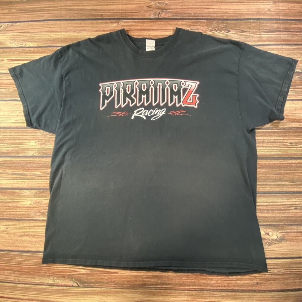 Piranaz Cygnus Racing Graphic T Shirt Mens 3XL Black NHRA Drag Racing Y2K Vtg